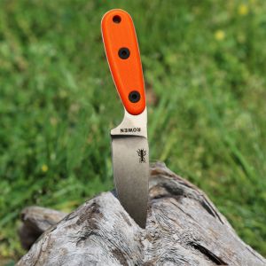 ESEE Izula Stainless Steel Fixed Blade Knife w/ Orange G10 Handles and Molded Polymer Sheath